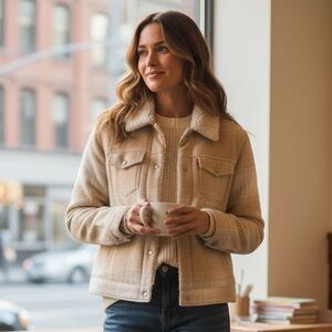 Levi's Tan Sherpa-Lined Jacket